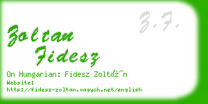 zoltan fidesz business card